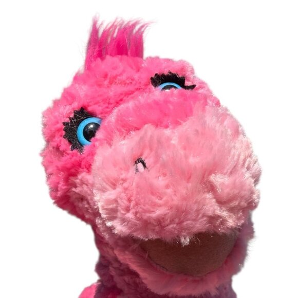 Sitting Build a Bear Pink Apatosaurus Dinosaur Plush 20in Stuffed Animal Toy - Picture 13 of 16